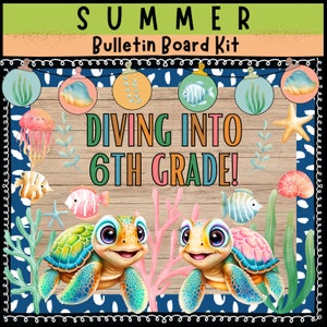bulletin board kit summer prikbord oceaan thema klas decor klas decor terug naar school prikbord het hele jaar door bulletin board decor