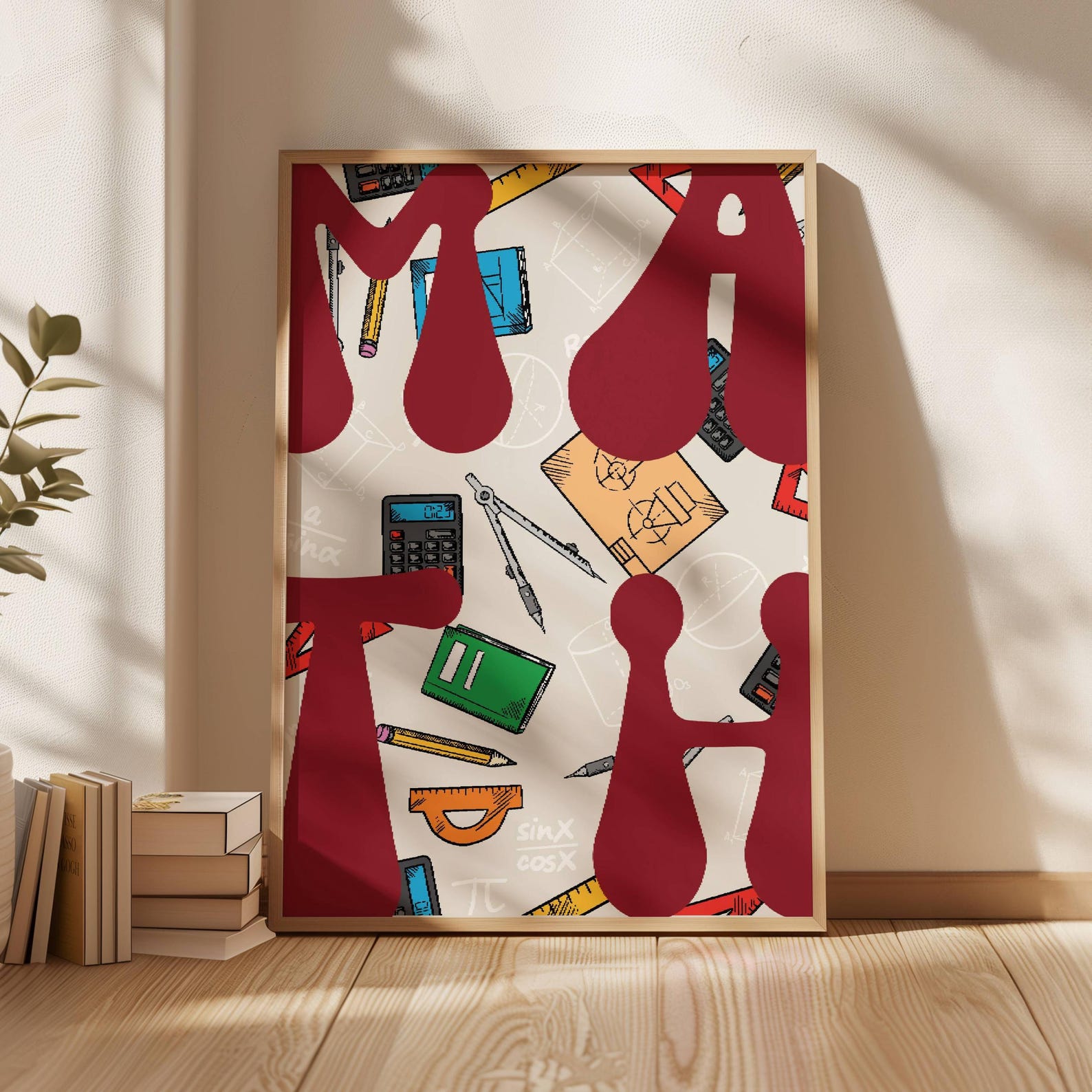Math Poster Classroom Decor Math Decor Math Wall Art Retro Math Poster ...