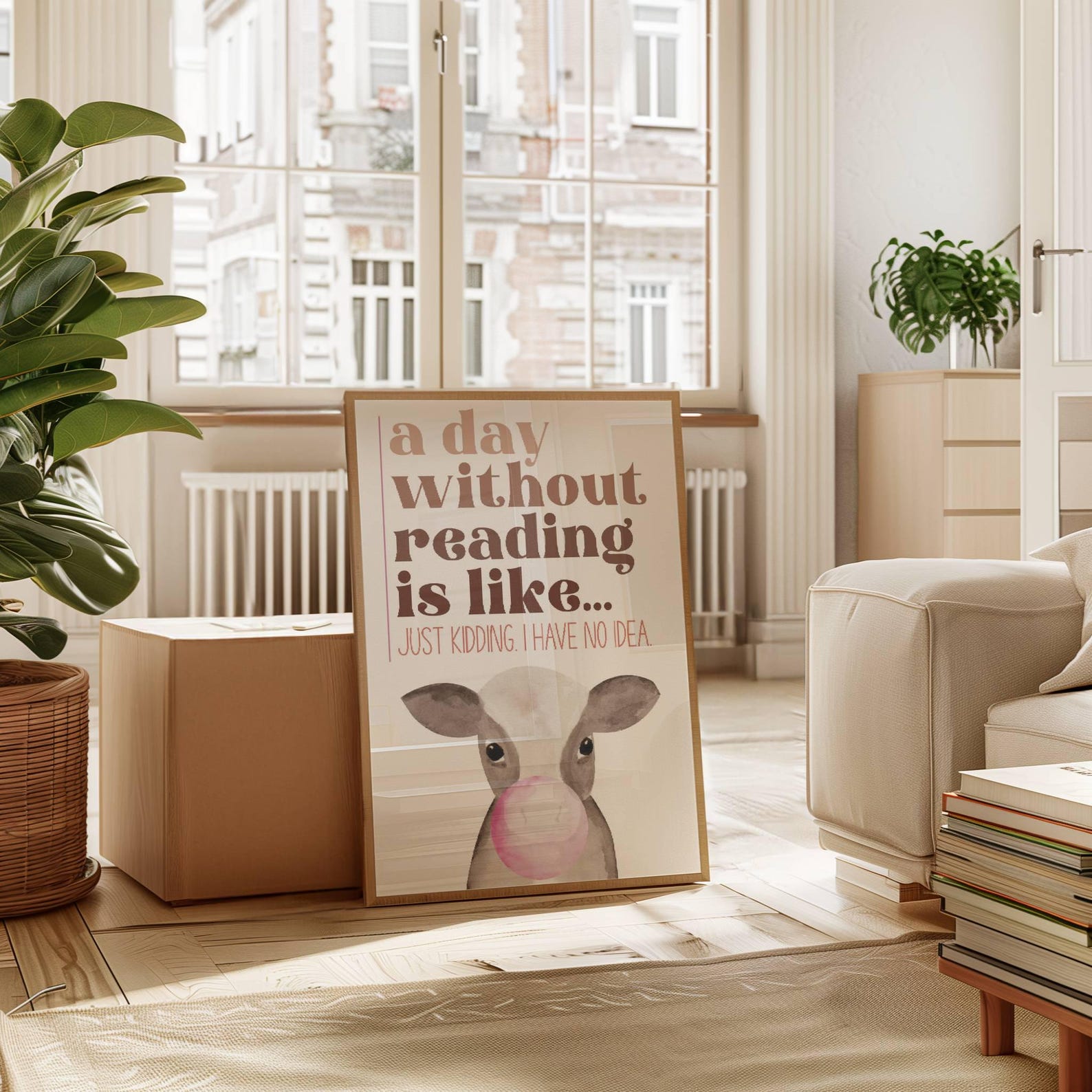 Reading Poster Printable Book Wall Art Reading Print Bookworm Room ...