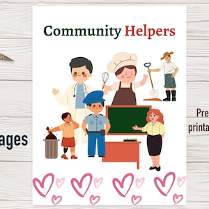 21 pages, activité des aidants communautaires, profession à imprimer, préscolaire, activité Montessori, feuilles de travail préscolaires, activités pour livres chargés, cadeau
