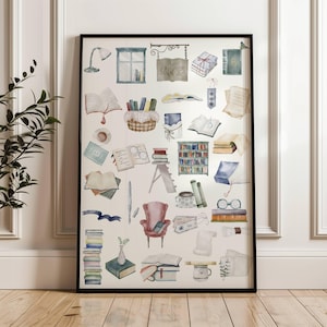 Book Lover gift Literary Wall Art Book Wall Art Print Reading Print Gift For Reader DIGITAL Printable Bookworm Wall Art Bookshop Quote Print