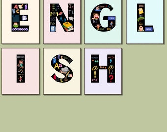 English Classroom Posters English language arts decor English Classroom Decor Middle School English Posters Elementary school English decor