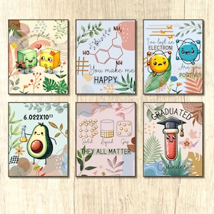 Carteles de ciencia, juego de arte mural de química, juegos de palabras de química, juego de arte mural para aula, ciencia, descarga digital imprimible, juego de arte mural de laboratorio, regalo