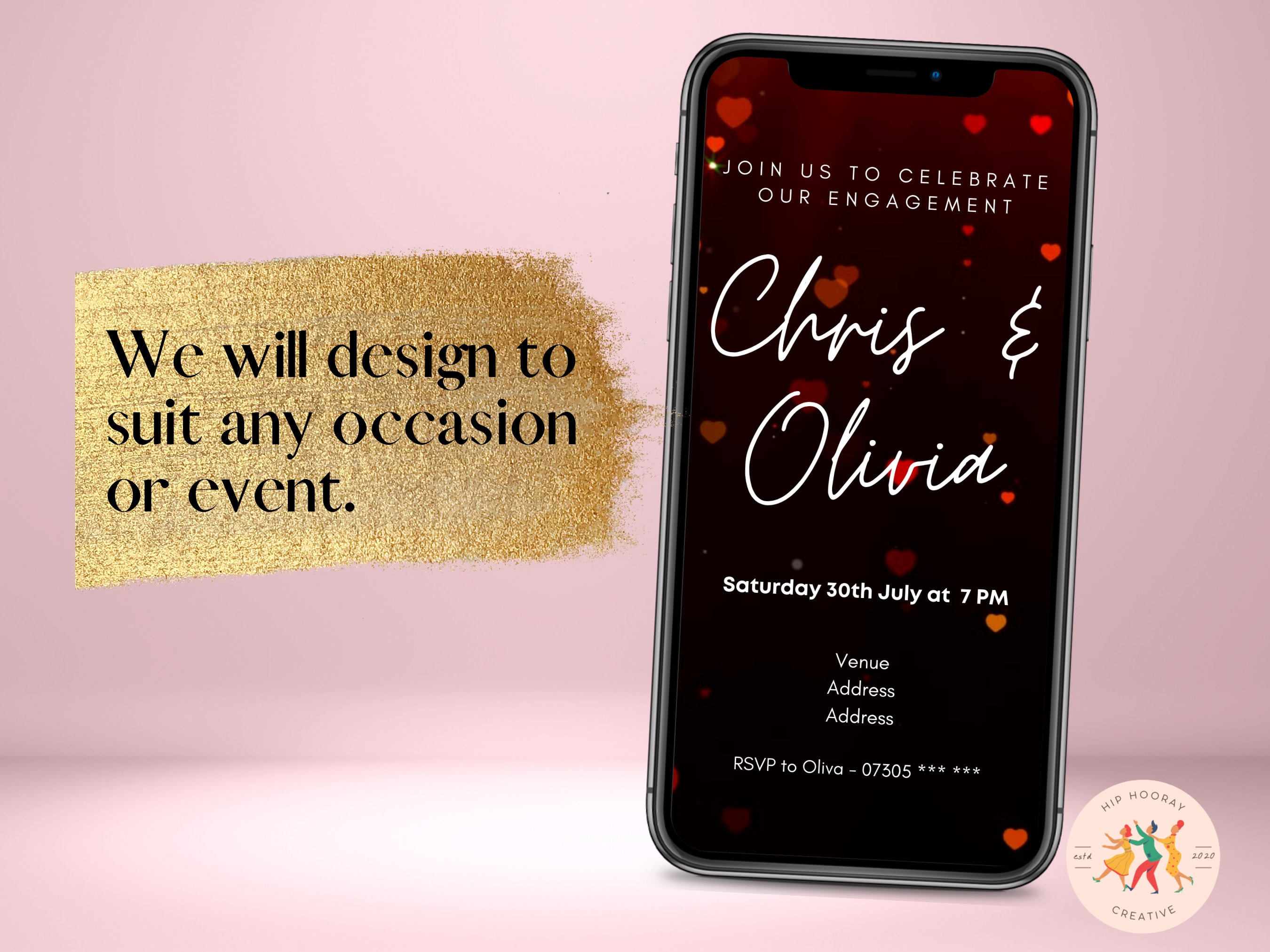 Custom Digital Invitation Custom Design Video Invite - Etsy