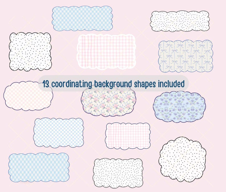 Grandmillennial Floral Mix Bow Alphabet PNG, Blue Toile Coquette ...