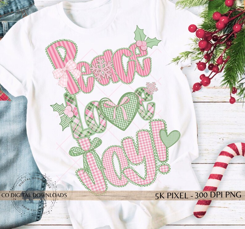 Preppy Pastel Christmas Alphabet Bundle PNG, Pink Green Alpha Doodle ...
