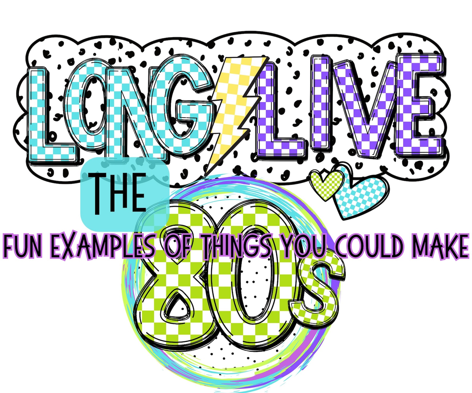 Checker Alphabet Bundle, Alpha Doodle Letters Png, Printable Checkered ...