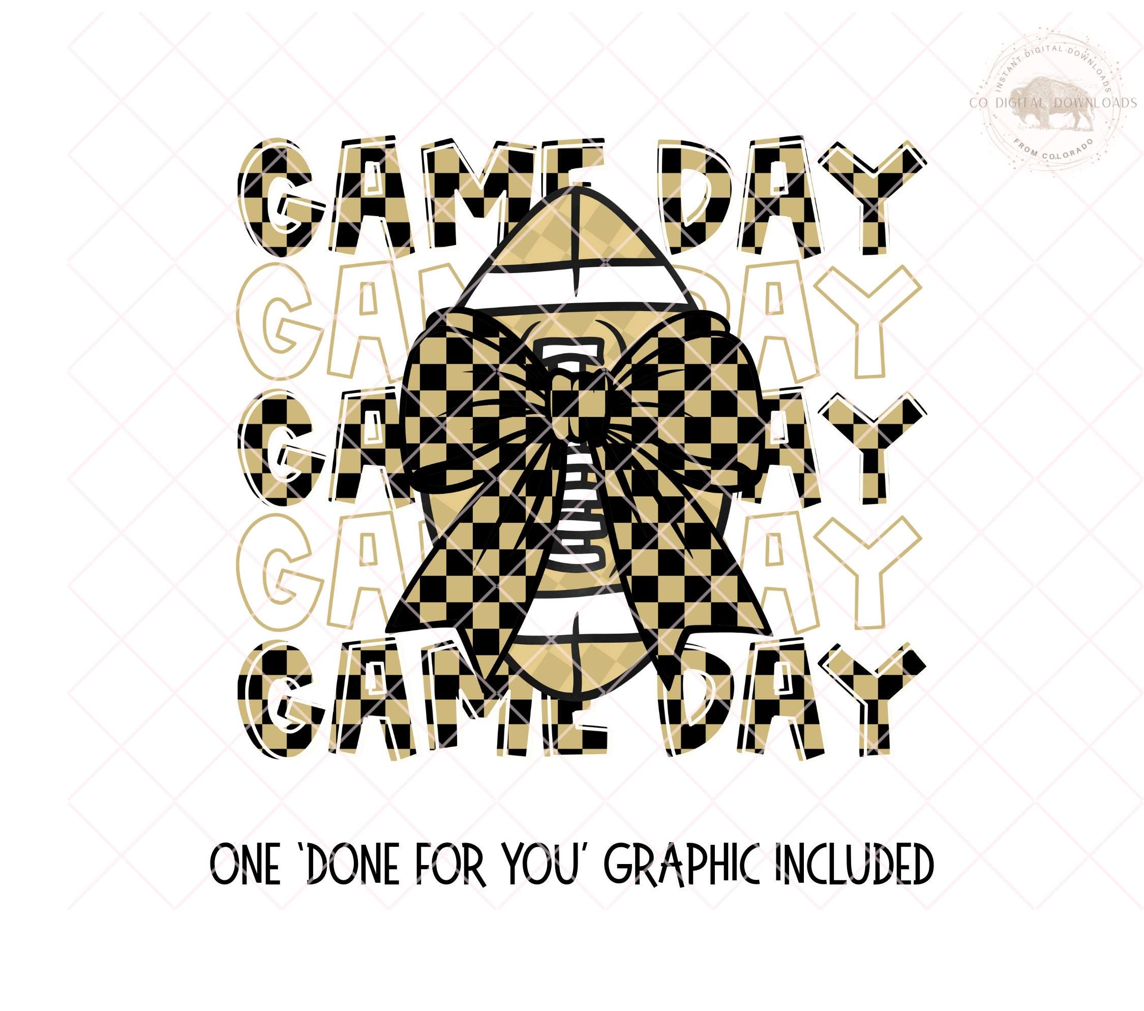 Team Spirit Alphabet PNG Bundle, Football Black & Gold Checker Letters ...