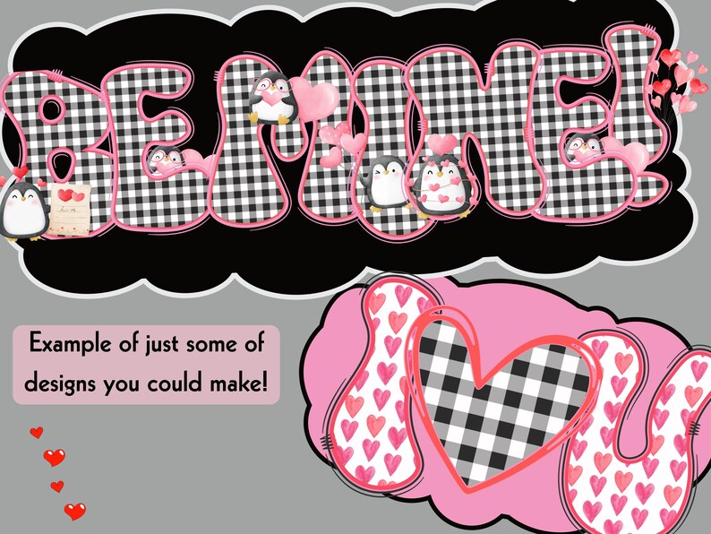 Holiday Alphabet PNG Letter Bundle, Dalmatian Dot Backgrounds, Pink