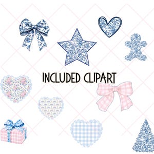Preppy Grandmillenial Alphabet Bundle PNG, Blue Toile Doodle Letters ...