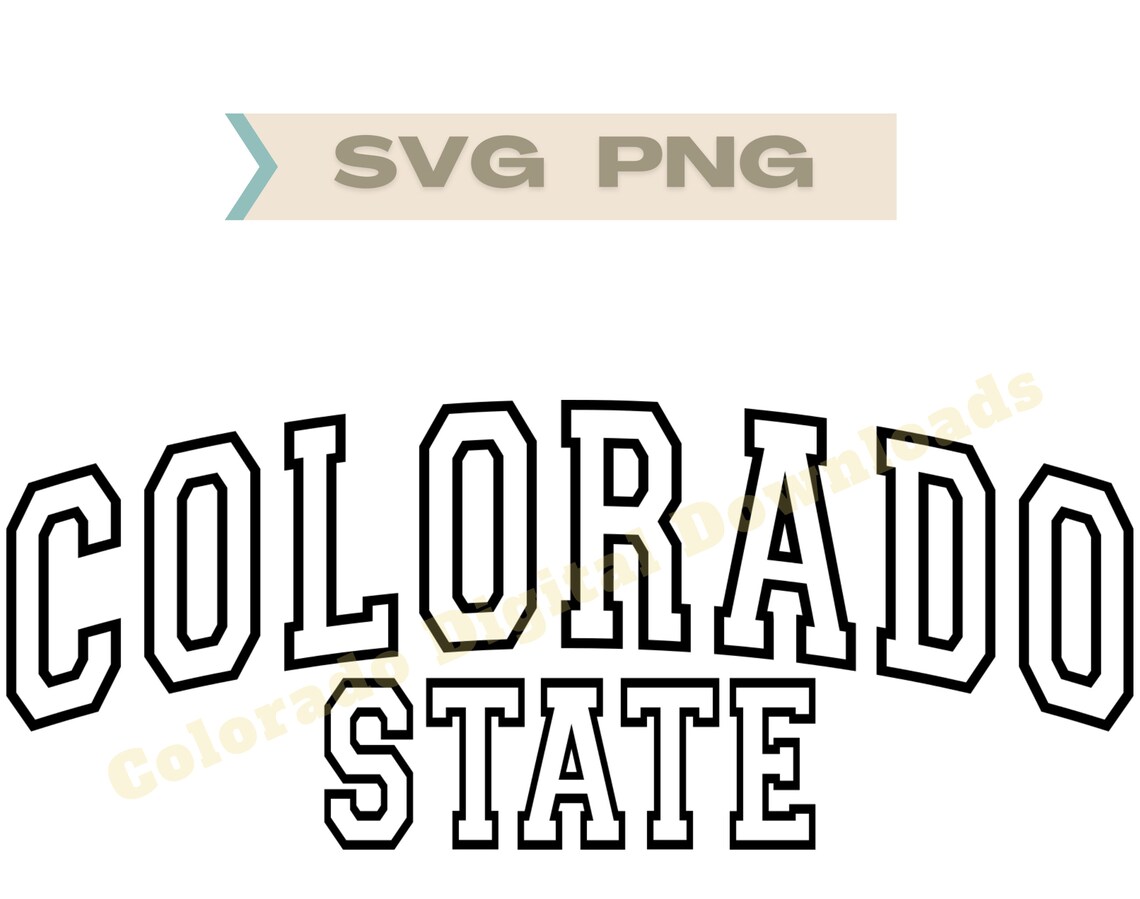 Colorado State Arch Svg Colorado Varsity Font Svg Png - Etsy