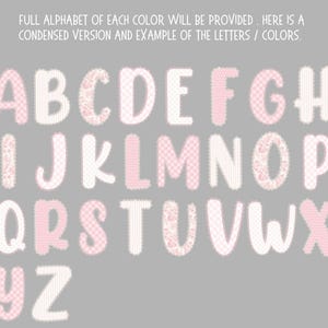 Paquete de alfabeto rosa de encaje PNG, letras garabateadas femeninas, fuente preppy primaveral Grandmillenial, corazones coquetos, conjunto y clipart de Toile Baby Alpha imagen 4