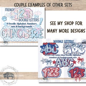 Grandmillenial Floral Alphabet Png, Faux Stitched Preppy Letters Png ...