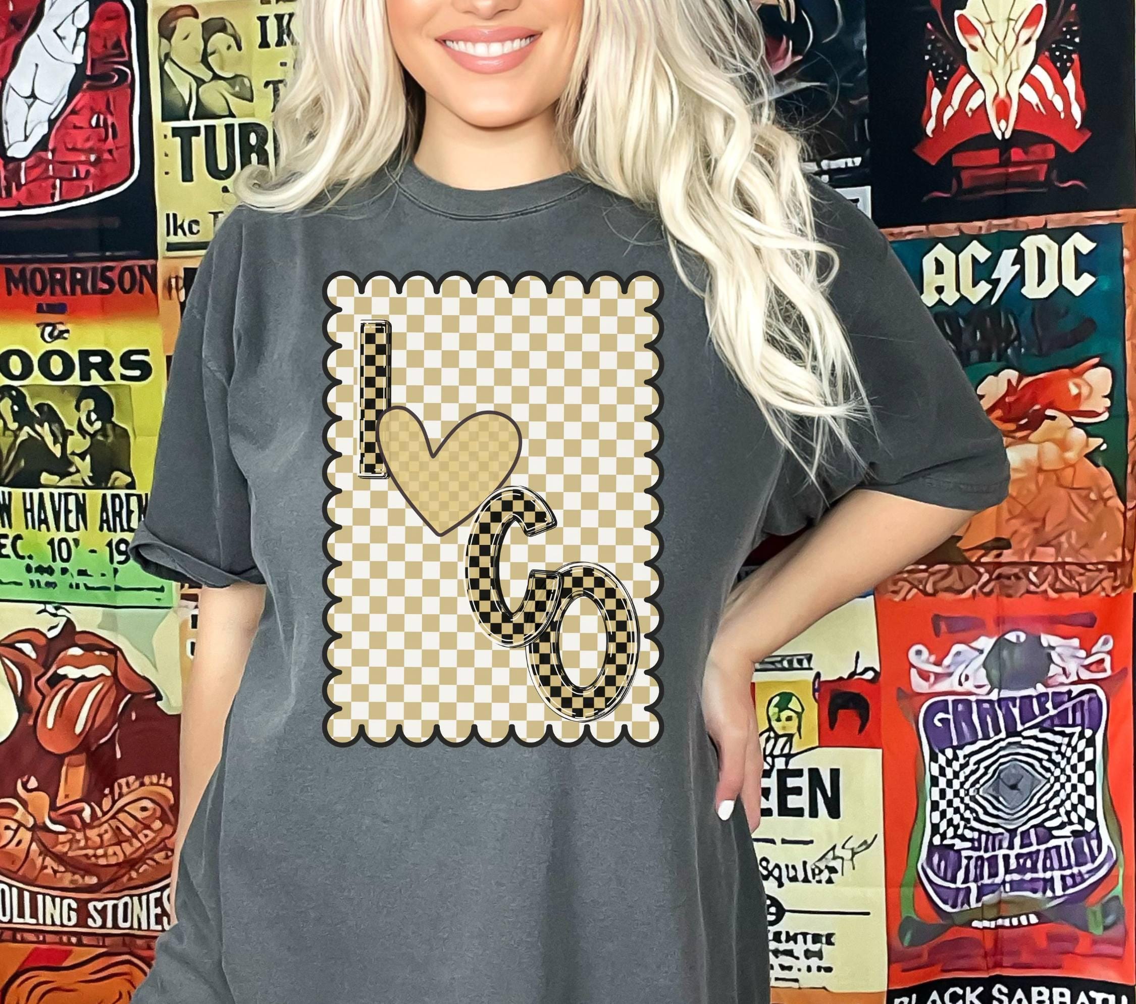 Team Spirit Alphabet PNG Bundle, Football Black & Gold Checker Letters ...