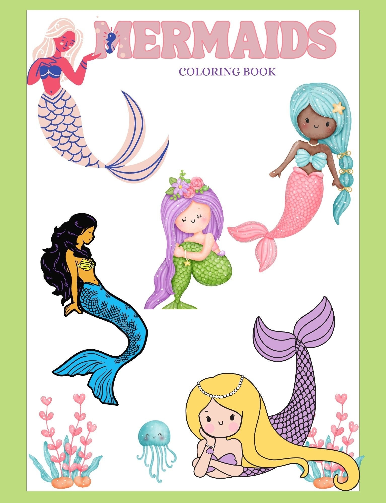 Mermaid Coloring Book for Kids 