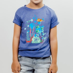 Unterwasser Shirt für Kinder, Ozean Tiere Shirt, Meeresbewohner Shirt, Shirt für Kinder, Lustiges Cartoon Ozean Design, Shirt für Kinder