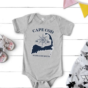 Cape Cod Massachusetts Onesie, Maritimer Onesie, New England One Piece Outfit, Babykleidung für Junge, Geschenk für Kind, Onesie für Baby