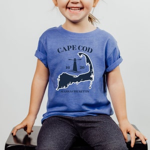 Cape Cod Massachusetts Shirt, Leuchtturm Tshirt, Nautisches Design T-Shirt, New England Shirt, Kinder Shirt, Shirt für Kind, Geschenk für Kinder