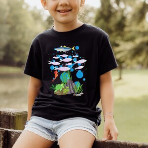 Unterwasser Shirt für Kinder, Ozean Tiere Shirt, Meeresbewohner Shirt, Shirt für Kinder, Lustiges Cartoon Ozean Design, Shirt für Kinder