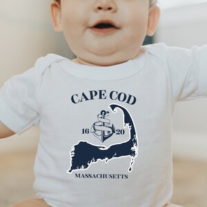 Cape Cod Massachusetts Onesie, Maritimer Body, The Cape One Piece Outfit für Baby, Geschenk für Kind, Cape Cod Babykleidung, Geschenk für Baby