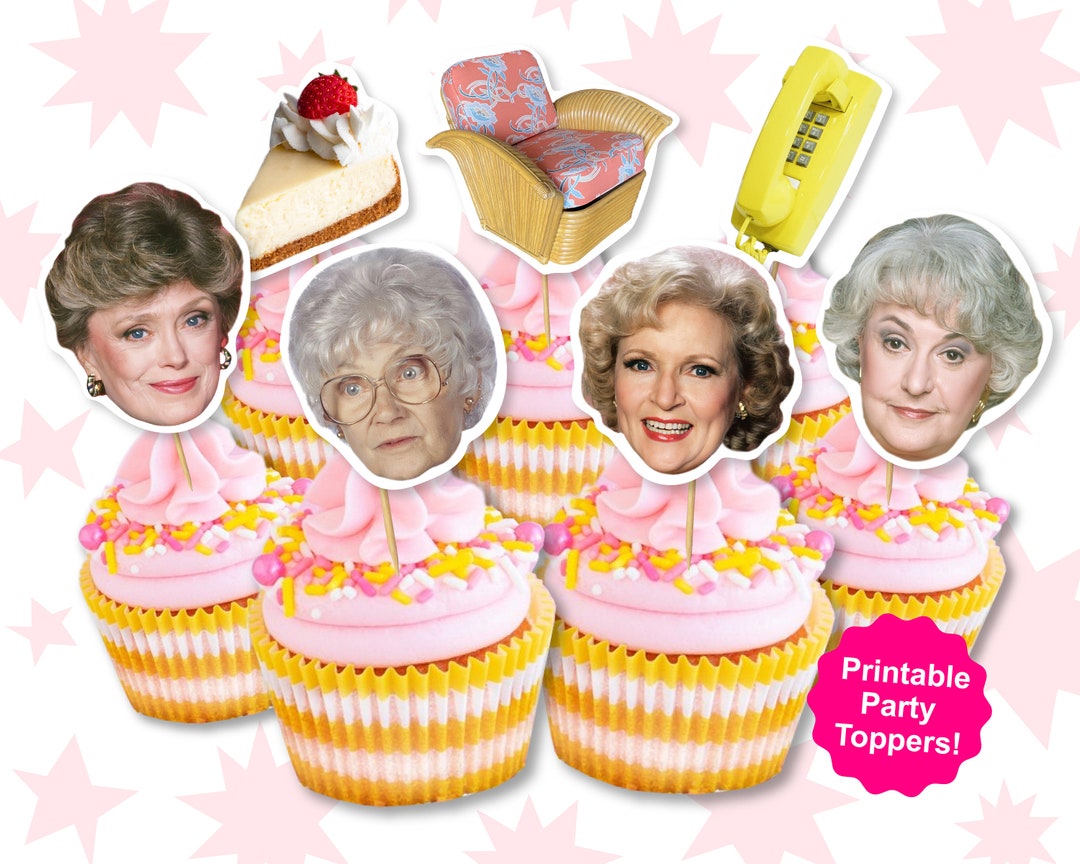 Golden Girls Cupcake Toppers Golden Girls Birthday Golden Girls Cake