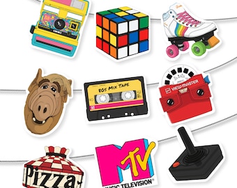 80 Party Banner Decorations, 80s Decor