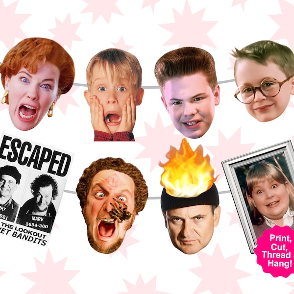 Home Alone Banner - Home Alone Christmas Banner - Home Alone Print - Home Alone Props -Printable Christmas Banner - Kevin Mccallister