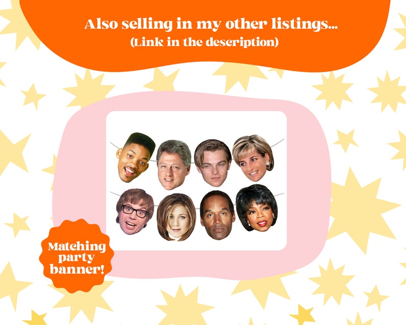 90s Icons Cupcake Toppers 90s Party Decorations 90s Party Etsy