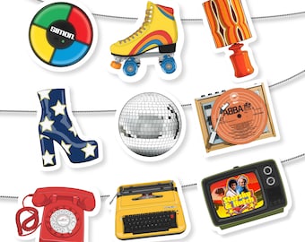70s Party Banner Decorations, 70s Decor, 1970s