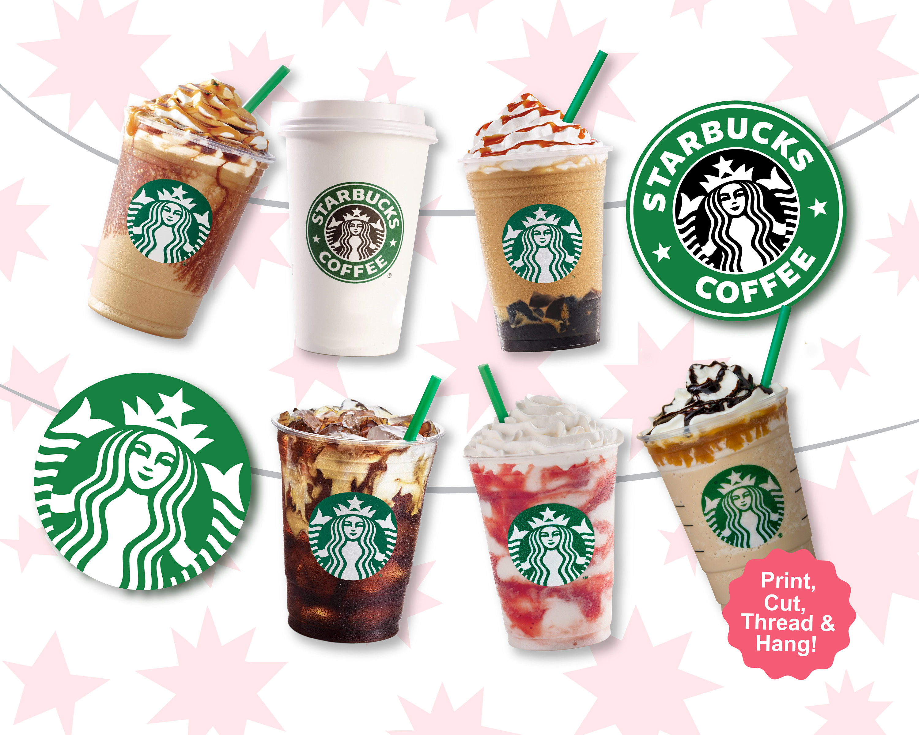 Starbucks Banner Starbucks Theme Party starbucks - Etsy