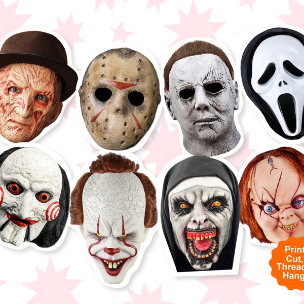 Horror Characters Banner - Halloween Banner - Horror Party Decorations - Horror Party Supplies - Horror Party Props -Horror Party Decor