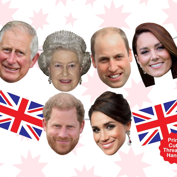 Royal Family Banner - Royal Family Decorations - British Party Decor - British Party Supplies - Royal Party Props - Royal Party Decor