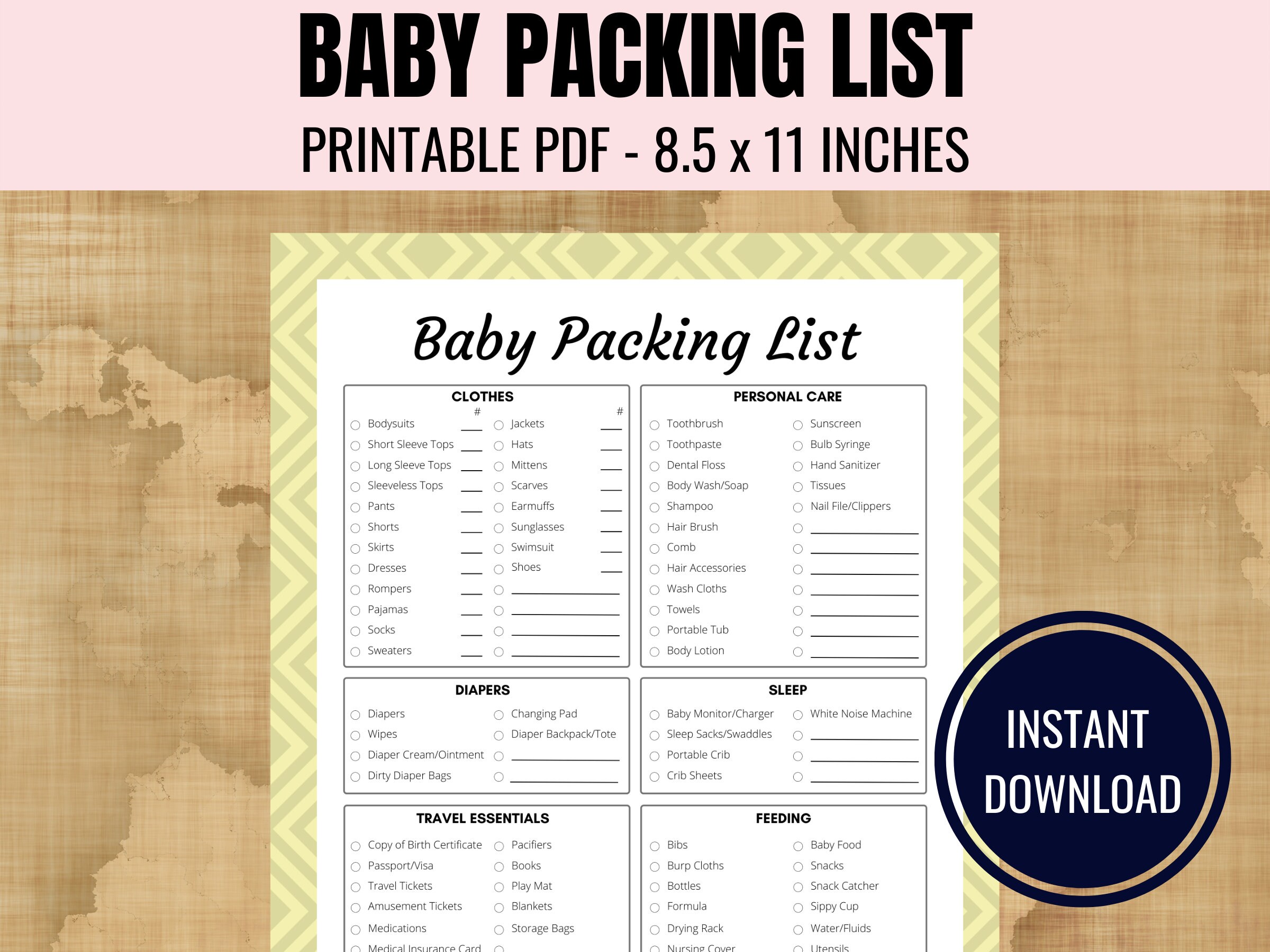Baby Packing List Baby and Infant Packing Checklist Baby Travel