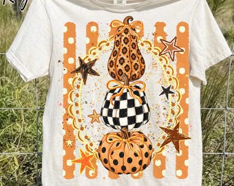 Stripes Preppy Colorful Bow Pumpkin PNG, Leopard Pumpkin PNG, Trending Fall Sublimation Design, Coquette Autumn Shirt Png, Digital Download