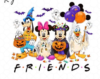 Mickey and Friends Halloween PNG, Disney Halloween Png, Halloween PNG, Trick Or Treat Png, Spooky Vibes Png, Halloween Family Trip Png