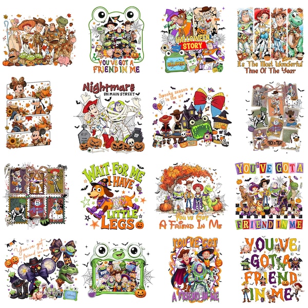 Toy Story  5 Halloween PNG Bundle, You've Got Boo in Me PNG, Disneyland Halloween Family Trip 2026