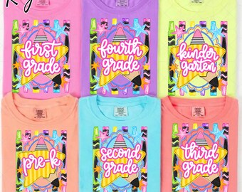 Striped Back To School Pencil Crayons PNG Bundle, Pre-K To Fourth Grade Teacher Png, School Girl Png, Colorful Stripes Png, Teacher
