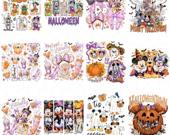Mickey And Friends Halloween PNG Bundle, Disney Spooky Halloween PNG, Halloween Party Shirt Design