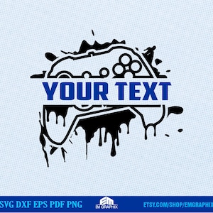 Video Game Controller Split Monogram | game console Svg | Cricut Cut File | Xbox Text Frame Cut file, ready to customized