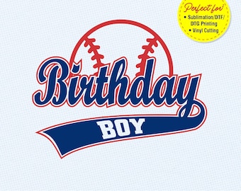 Birthday Boy Baseball SVG: Shirt Design Cut Files (Digital Download)