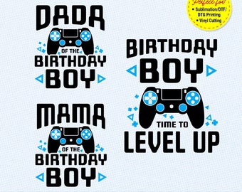 Birthday Gamer SVG: Family Matching Shirts (Digital File)