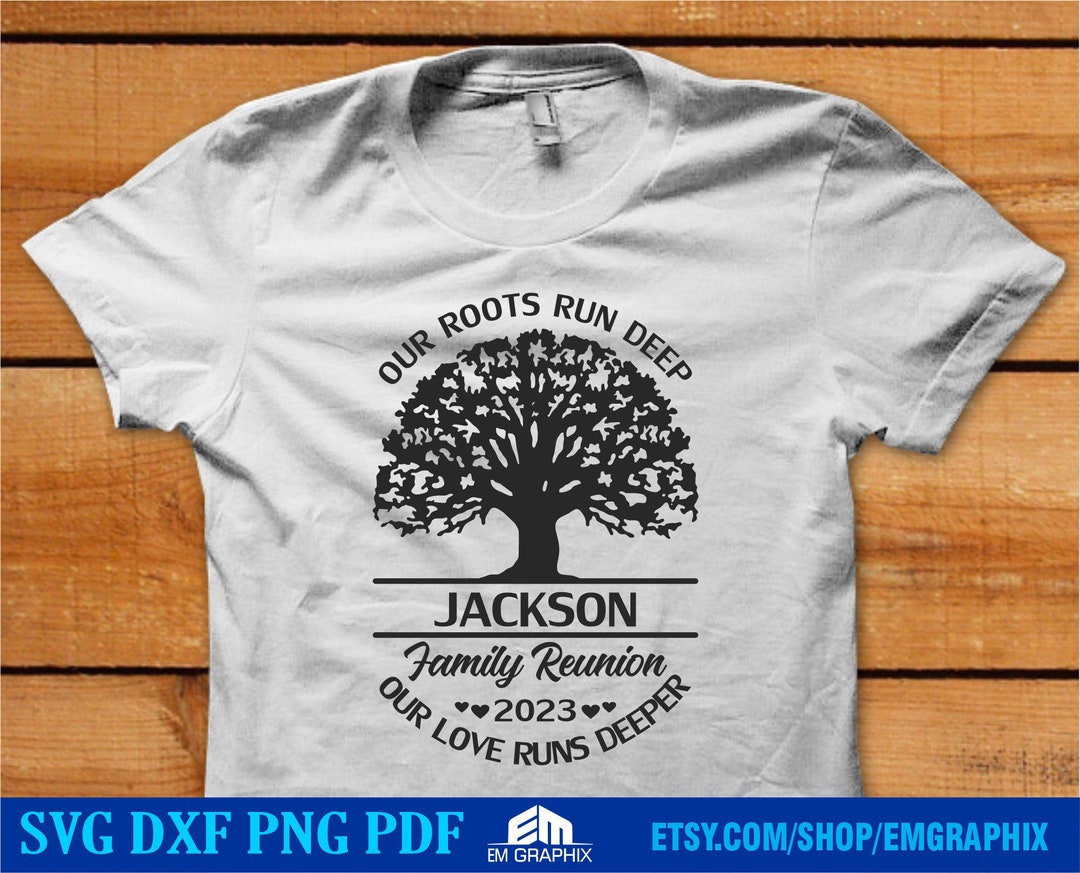 Family Reunion Tree SVG: Custom Name Design (digital Download) - Etsy