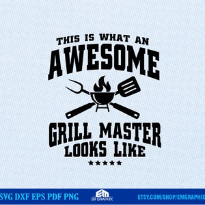 So sieht ein großartiger Grillmeister aus SVG, SVG für Schürze | Grill-Svg-Dxf-Schnitt-Datei für Cricut, Silhouette, Aufbügeln, Vinyl-Shirt