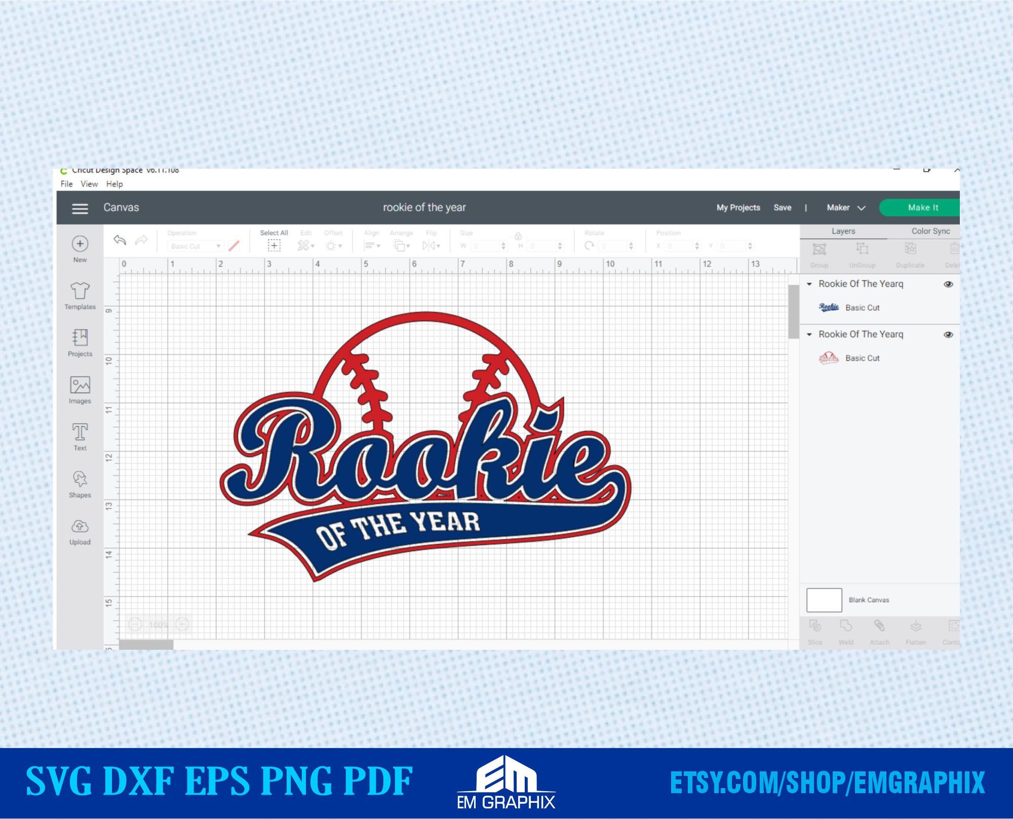 Rookie of the Year Baseball Family SVG Bundle (digital Download) - Etsy