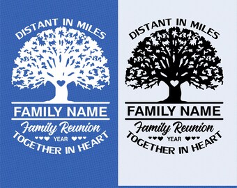 Family Reunion Tree SVG: Customizable Shirt Template (Digital Download)