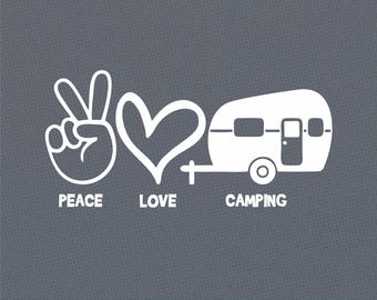 Peace Love Camping SVG: Design de trailer de aventura (arquivos digitais)