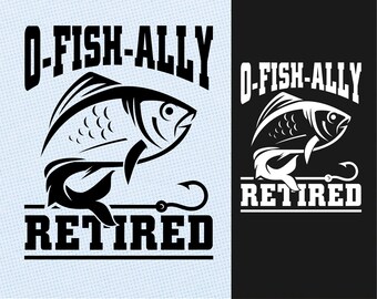 O Fish Ally Retired SVG: Diseño de jubilación pesquera (Descarga digital)