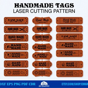 Handmade Tag Laser Cutting File, Leather Tag Cut Pattern for Laser ...