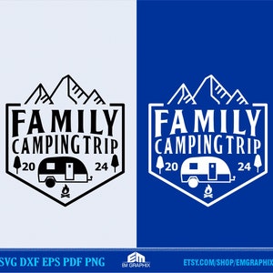 Family Camping Trip Svg, Road Trip Png, stampa a sublimazione, Happy campers svg, stampa DTF, file di taglio Silhouette Cricut