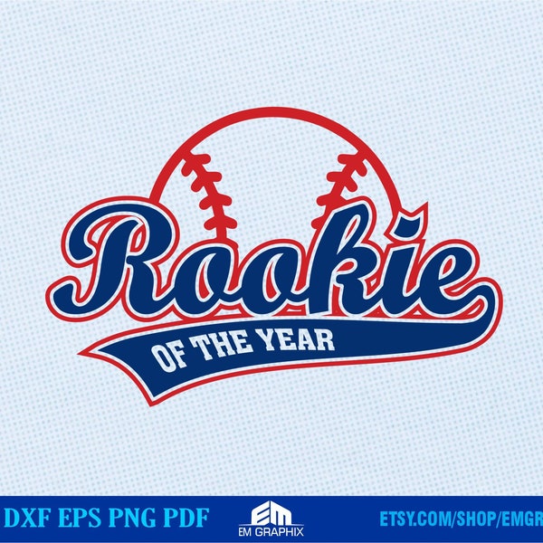 Rookie of the Year SVG, Baseball SVG, Birthday Shirt, Birthday Boy Svg, Digital Cut Files - Svg Dxf Eps Png, Iron on Files